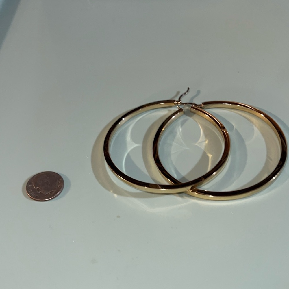 Large (Faux) Gold Hoop Earrings